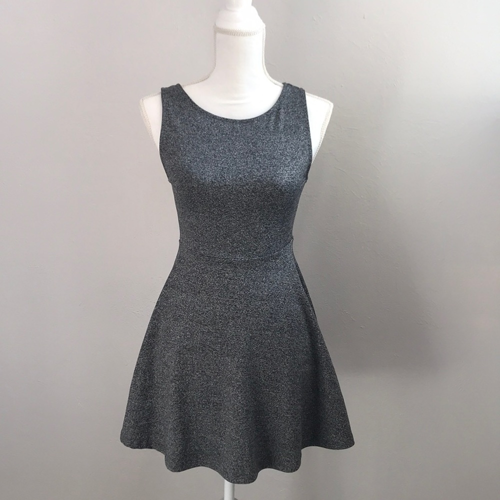 Divided by H&M Gray Stretchy Low Back Dress XS